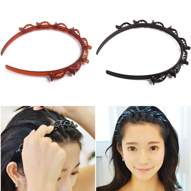 Fashionable Double Bangs Hairstyle Hairpin Hairband for Women - Hair Decoration Clips Hoop Headbands