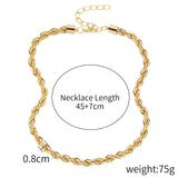 Female Twist Chain Necklace - Minihomy