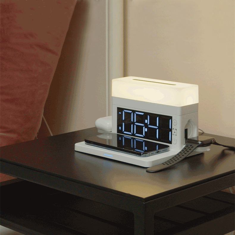 Night Light Clock Multifunctional Wireless Charger - Minihomy