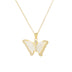 Natural Shell Butterfly Micro-inlaid Full Diamond Necklace - Minihomy