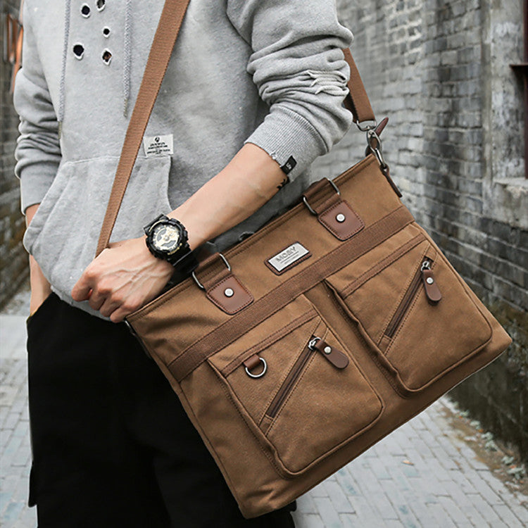 Men's Handbag Canvas Business Briefcase - Minihomy