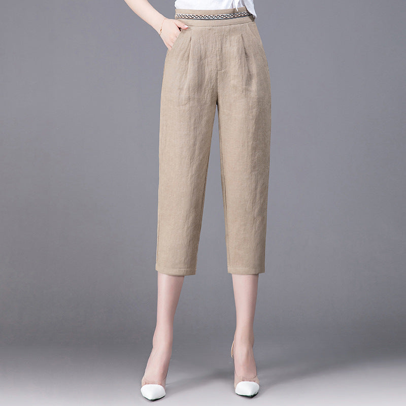 Linen Pants Summer New Loose Harem Pants Women