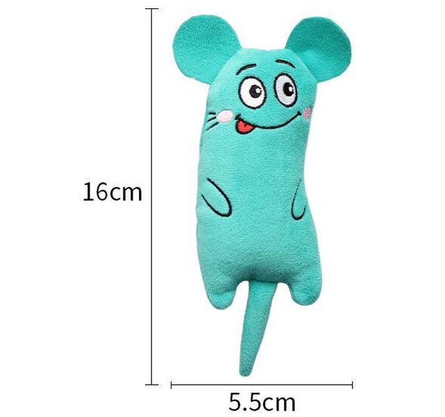 Cat Pet Plush Embroidered Mint Toys - Minihomy