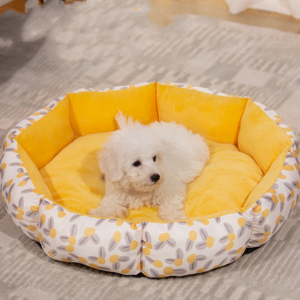 Octagonal Cage Pet Bed Universal Fleece Lining - Minihomy