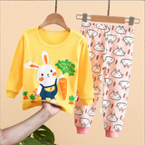 Children's Cartoon Cute Print Home Service Pajamas Set