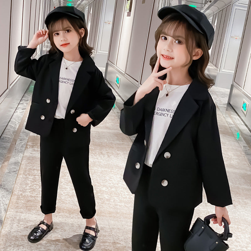 Girl suit two-piece suit