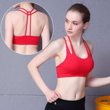 Beauty back sports bra running yoga clothes breathable sweat yoga vest - Minihomy