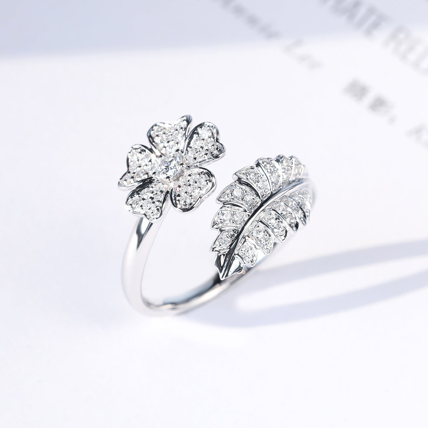 Creative Flower Ring Big Flower Full Diamond Ring - Minihomy