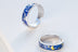 Fashionable And Elegant Sea Blue Starry Sky Couple Ring - Minihomy