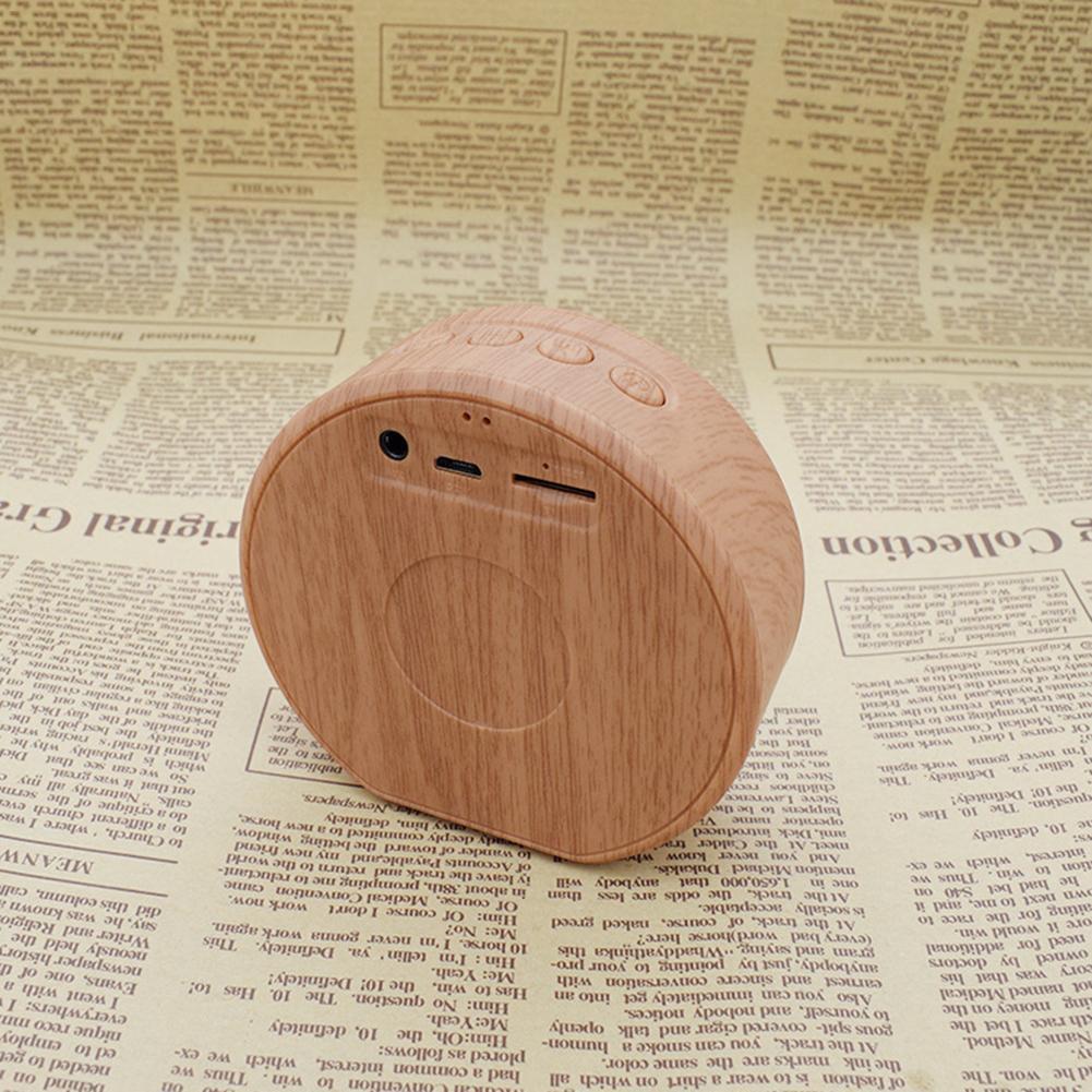Mini Wood Bluetooth Speaker Portable Outdoor Wireless Support AUX TF