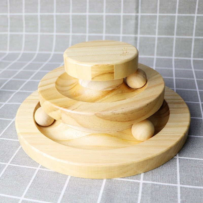 Original Wooden Ball Cat Toys Disk