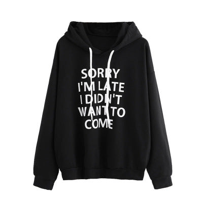 Hooded Casual Ladies Loose Sweatshirts