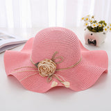 Women's Wavy Edge Big Brim Straw Hat