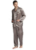 Men's silk satin pajamas suit casual wear - Minihomy