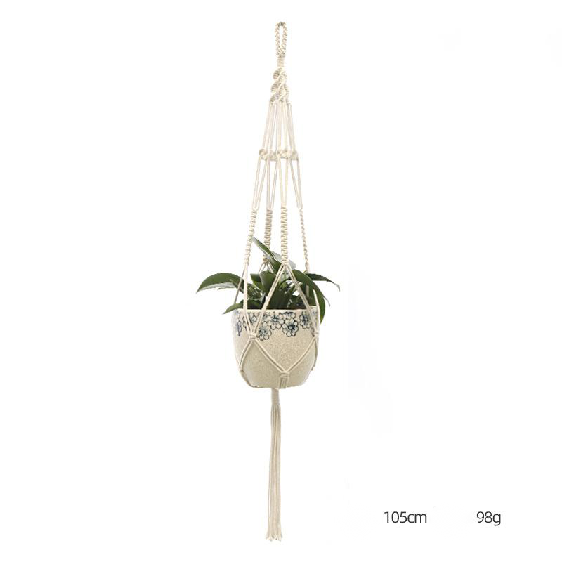 Custom Hand-knitted Hanging Flowerpot Net Bag - Minihomy