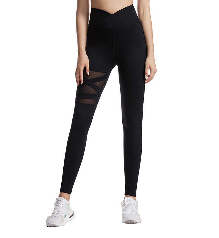 Gym Leggings Cross High Waist Yoga Pants