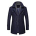 Long Jacket Slim Fit Overcoat Casual Wool Blends Warm Outerwear Windbreaker Men - Minihomy