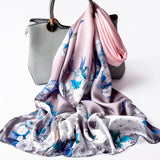 Silk Printed Long Scarf for Women