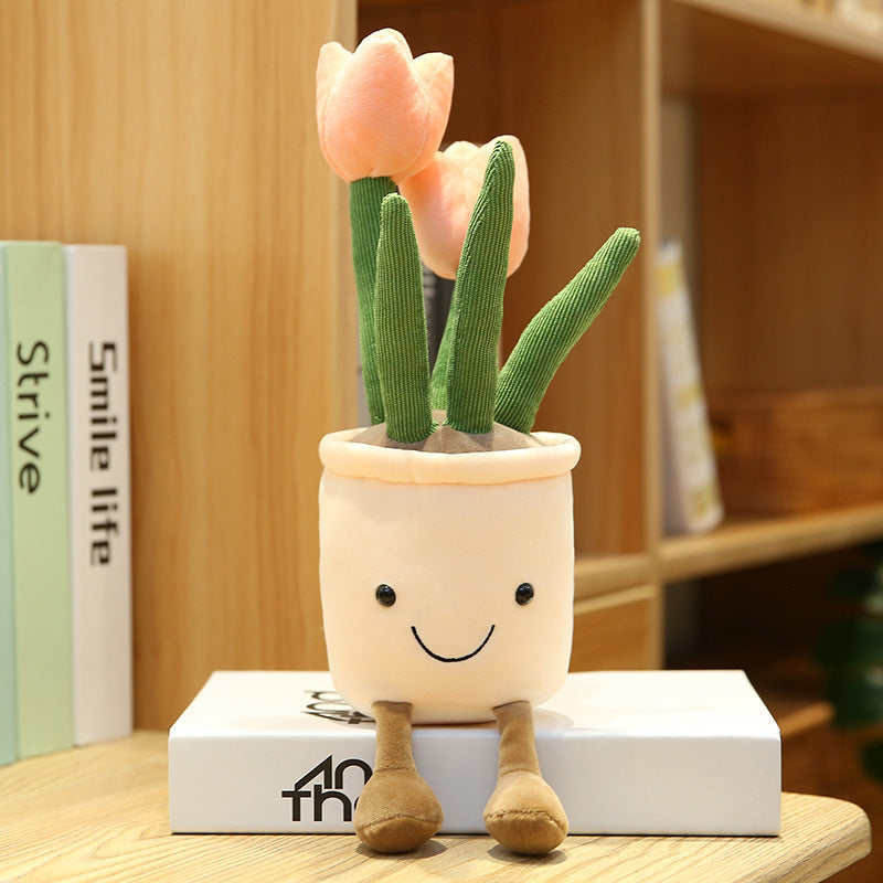 Cute Tulip Bouquet Plush Toy Doll - Simulation Flower Living Room Decoration