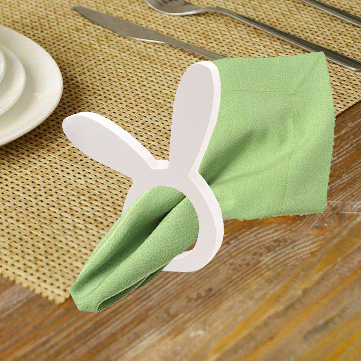 Easter Bunny Napkin Rings - Table Decor for Easter Party & Home - Minihomy