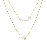 Fashion Jewelry Double Pearl Necklace - Minihomy