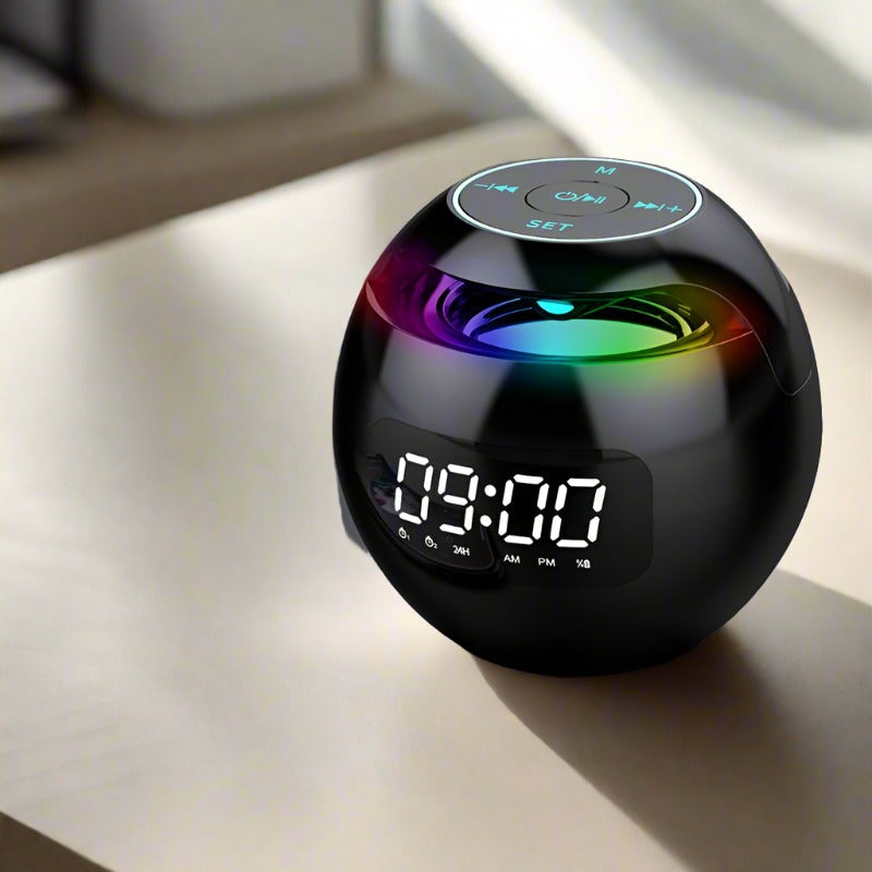 Clock Colorful Bluetooth Speaker Mini Portable