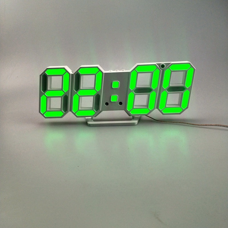 Korean Version Of Electronic Wall Clock Wall Three-dimensional Wall Clock Bedside Alarm Clock