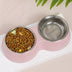 Double Cat Bowls with Water Fountain, Wheat Straw Pet Bowls for Food and Drink, Cute Cat Supplies - Minihomy