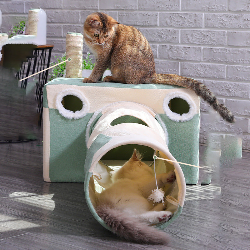 Four Seasons Universal Cat Tunnel Closed Cat Warm House - Minihomy