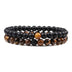 8mm Dumb Black Frosted Stone Tiger's Eye Bracelet Men And Women Couple Bracelets - Minihomy