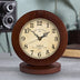 Living Room American Simple Wooden Clock Table Clock Mute Modern Bedroom Table Clock - Minihomy