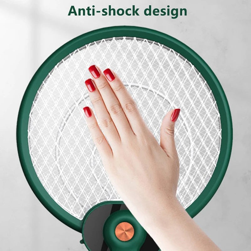 Handheld Home Electric Fly Mosquito Swatter Racket Garden Pests Anti Trap Lamp - Minihomy