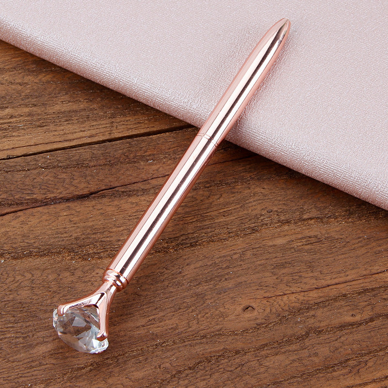 Metal Ballpoint Pen Student Gift Diamond Ballpoint Pen Creative Crystal Advertising Pen - Minihomy