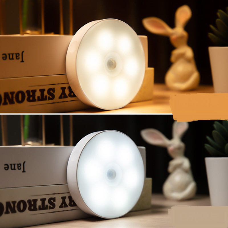 USB Rechargeable Motion Sensor Light - Wireless LED Puck Light for Kitchen Cabinet Lighting and Night Lamp