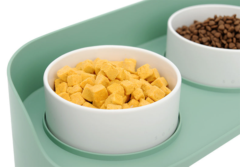 Ceramic Cat & Dog Bowls Set, Anti-Choking, Double Bowl, Pet Food & Water Dish