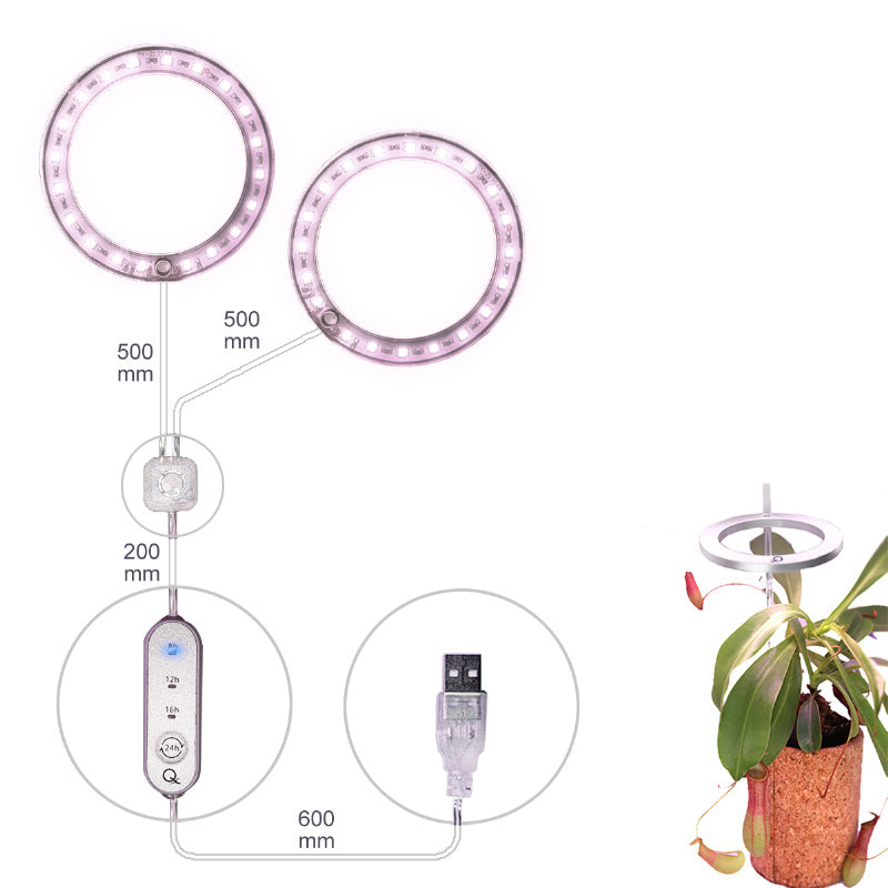 LED Grow Light Full Spectrum Angel Ring Phyto Grow Lamp USB Phytolamp