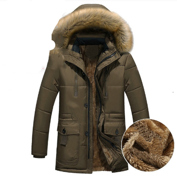 Down Parka Men Winter Jacket Hooded Down Coat - Minihomy