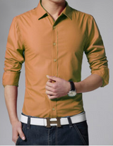 Business Shirt Candy Color Men's Casual Long-Sleeved Shirt