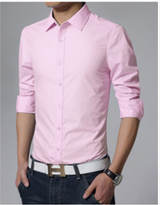 Business Shirt Candy Color Men's Casual Long-Sleeved Shirt