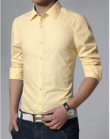 Business Shirt Candy Color Men's Casual Long-Sleeved Shirt