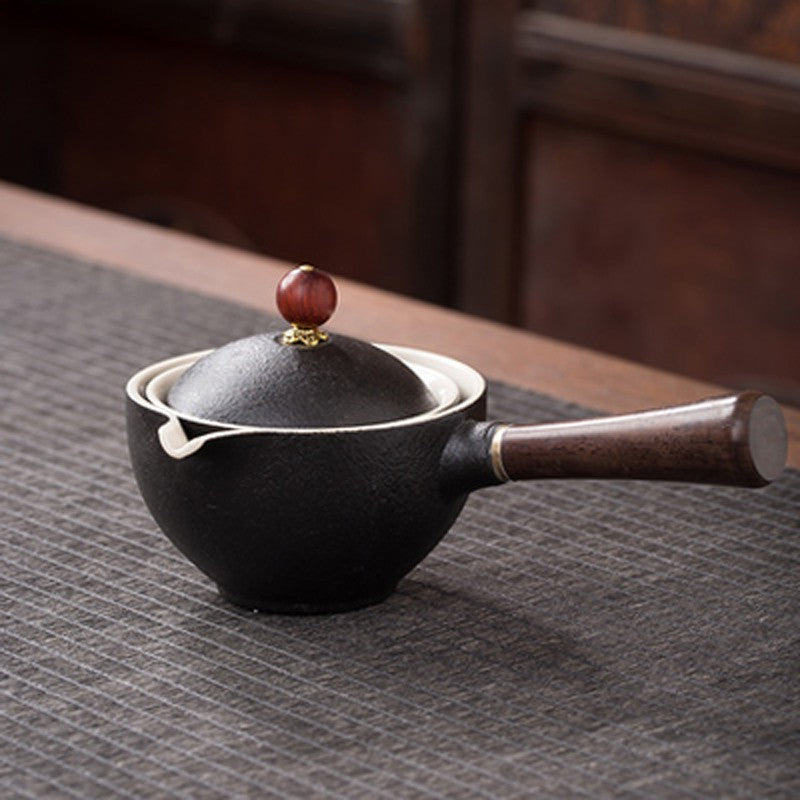 Steep Serenity with this Handmade Ceramic Side-Handled Teapot