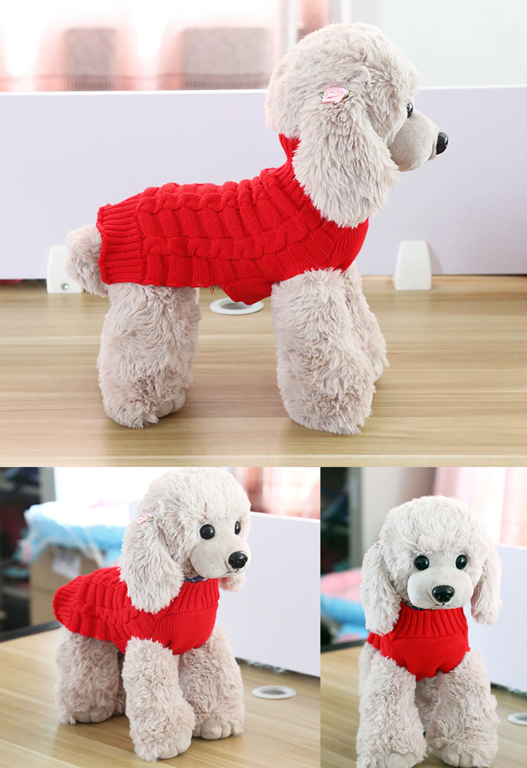 Cashmere Twisted Rope Pet Sweater - Minihomy