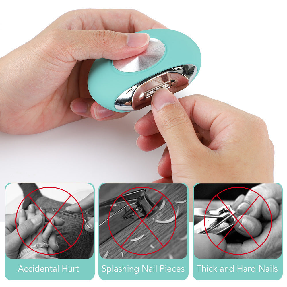 Electric Manicurizer: Automatic Nail Clipper, Polisher & Scissors for Babies