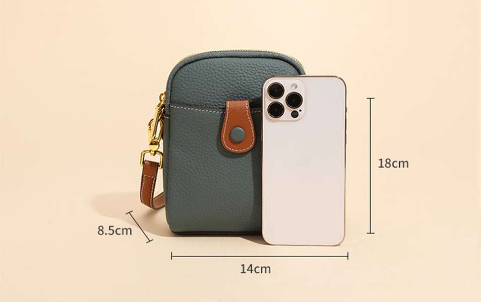 Lychee Pattern Mobile Phone Bag: Compact and Stylish Essential - Minihomy