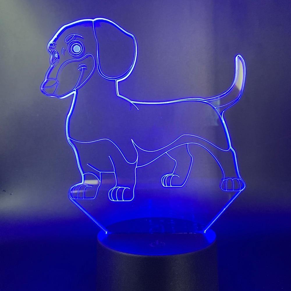 Dachshund 3D Night Light Desk USB Battery Decorative Light - Minihomy