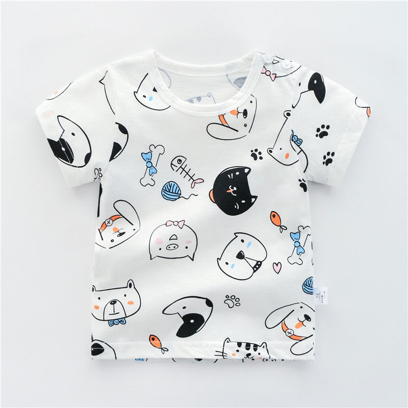 Children's Cotton T-Shirt - Cotton, Unisex, Short Sleeve, All-Match Style