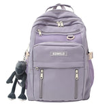 Nylon Backpack For Students School Bag High Capacity Waterproof Zippers Backpack