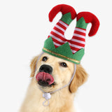 Pet Christmas Dress Up Dog Christmas Hat Pet Funny Striped Clown Hat