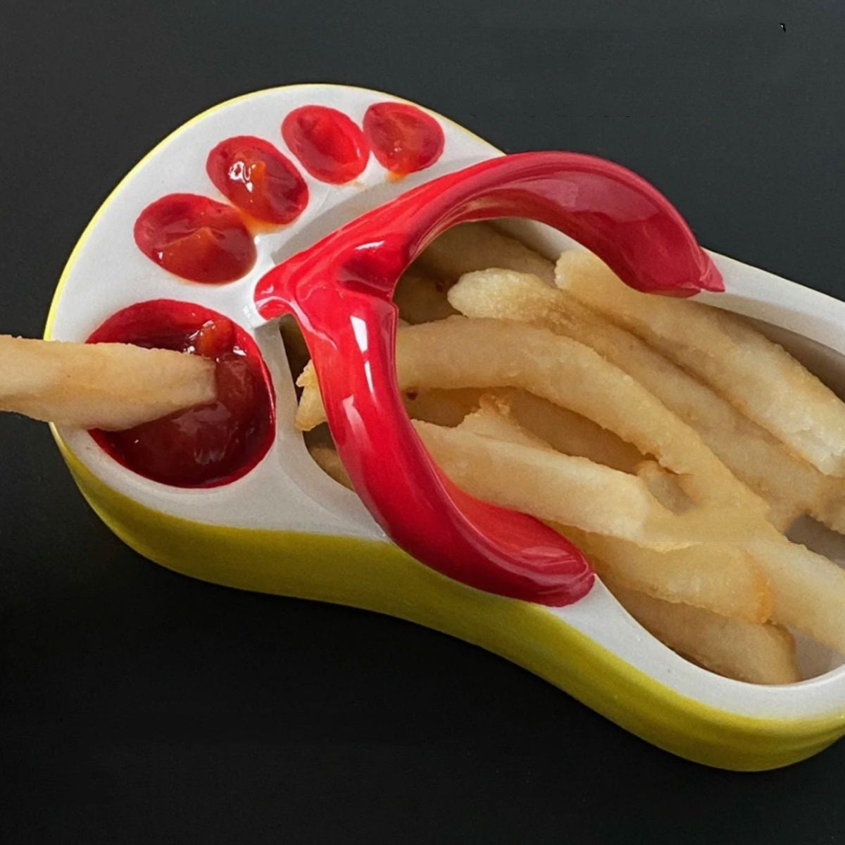 Fries Plate Funny Flip Flop Ornaments Kitchen Gadgets - Minihomy