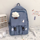 Nylon School Bags For Teenage Girls Waterproof School Laptop Backpack - Minihomy